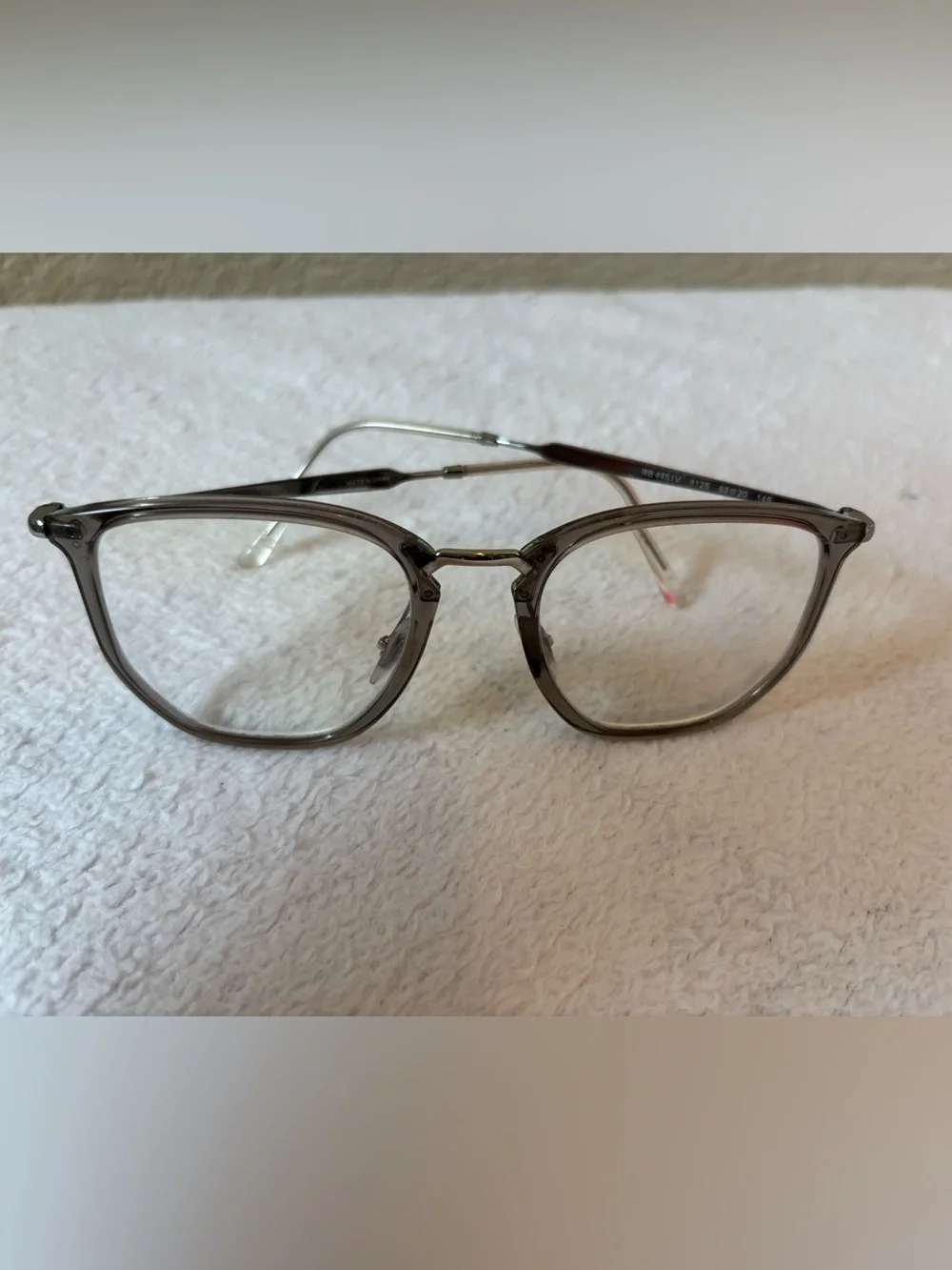 Ray-Ban RB4451V 8125 Transparent Gray Eyeglasses Frames Authentic